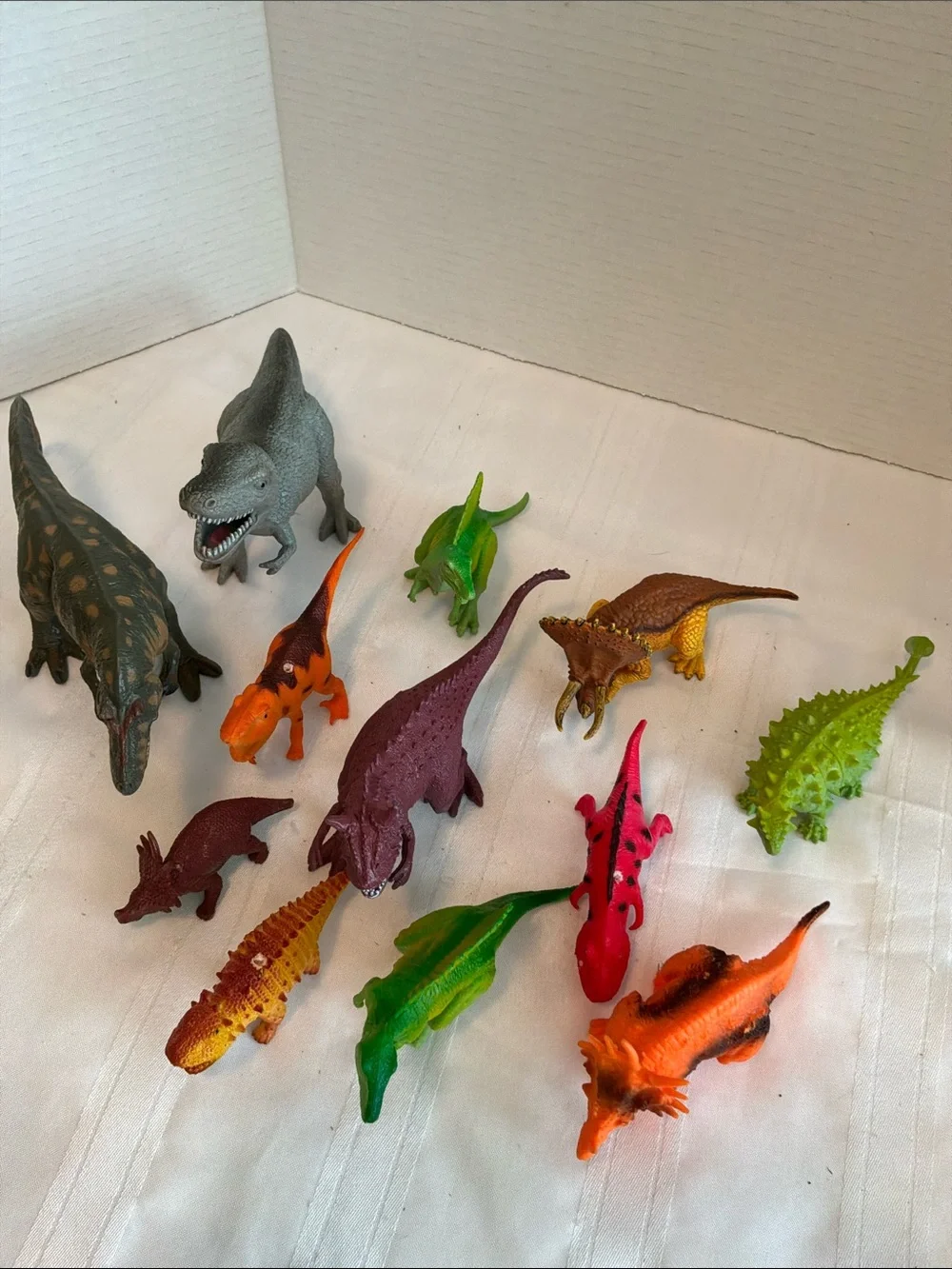 Assorted Colorful Dinosaur Toy Pack for Kids 12 pieces